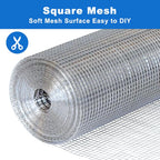 Hardware Cloth 1/2 in 48 x 100 ft 19 Gauge Wire Mesh | Galvanized welded wire mesh, Stronger Welds, Uniform Mesh, Chicken Coop, Garden Fence, Gopher Barrier