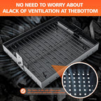Uniflasy Stretchable Charcoal Tray for Expert Grill 24, Pit Boss, 15"-28" | Fits Pit Boss Memphis I, Char-Griller PS9900/2190/6500/6800/8500 and Smoke Hollow 47183T-21; supports varied grill widths