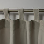 Exclusive Home Cabana Solid Indoor/Outdoor Light Filtering Hook-and-Loop Tab Top Curtain Panel, 54"x96", Taupe, Set of 2