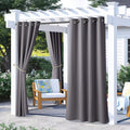 nicetown 2 panels blackout grey outdoor curtains for, main product view
