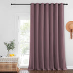 NICETOWN Privacy Room Divider Curtain Thermal Blackout Curtain for Patio Door, Living Room, Bedroom Partition and Shared Office Space, 1 Grommet Panel, Dry Rose, 100 inch x 108 inch Long