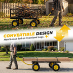 sekey 12 cu ft steel garden cart, 1600, side view