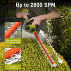 22 inch Hedge Trimmer Cordless with 2 Battery and Charger, 20V Handheld Electric Hedge Cutter with Dual-Action Blades, Lightweight Bush Trimmer Pruning Shears Brush Cutter Shrub for Garden Yard Tools