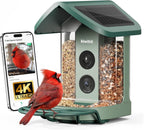 kiwibit solar smart bird feeder with camera, 4k, main product view