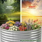 4 Pack Tall 2x2x2FT Round Raised Beds for Gardening, Corrugated Galvanized Steel Raised Garden Bed, Outdoor Metal Above Ground Garden Bed for Vegetables and Flowers