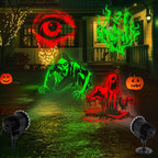 Halloween Projector Lights Outdoor - LED Rotating Skull & Ghost Projection Light, Waterproof Halloween Light Projector, Indoor/Outdoor Decor for Home, Yard, Party, Window & Wall
