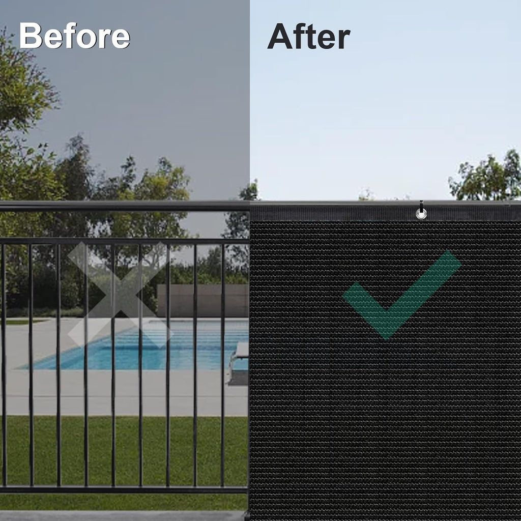 love story 4' x 20' outdoor privacy fence showing dimensions