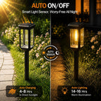 Tenmiro Solar Pathway Lights Outdoor 8 Pack, Bright Solar Garden Lights | IP65 Waterproof Shatterproof, Auto On/Off Landscape Lighting for Yard Lawn Patio Walkway Driveway Decor 3000K