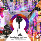 Laser Projector Landscape Lights Outdoor, Muli Color Projection Lights with Remote Controller, Outdoor Waterproof Indoor Patio Garden Landscape Decor Tree Decoration (RGB), SA556