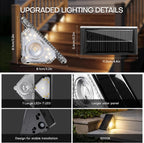 solar step lights 8 pack,solar deck lights outdoor, package contents