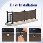 3' x 16' brown balcony privacy screen, package contents