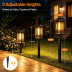 Tenmiro Solar Pathway Lights Outdoor 8 Pack, Bright Solar Garden Lights | IP65 Waterproof Shatterproof, Auto On/Off Landscape Lighting for Yard Lawn Patio Walkway Driveway Decor 3000K