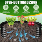 17" Tall Elevated Oval Metal Raised Garden Bed - 5ft x 2ft in Size and 0.8MM Thick Durable Planter Bed/Box for Vegetables Flowers Succulent at Patio/Garden Outdoor (Black, 5X2X1.4 FT)