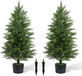 aokiie 3ft artificial cedar tree for outdoors, uv, main product view