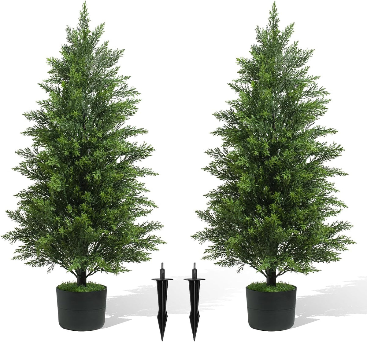 aokiie 3ft artificial cedar tree for outdoors, uv, main product view