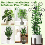 2 Pack 30 Inch Taller Plant Trellis for Potted Climbing Plants Indoor,Expandable Metal Garden Trellis for Climbing Plants,Flowers Vine Ivy, Sturdy Houseplant Support for Potted Plants with Ties