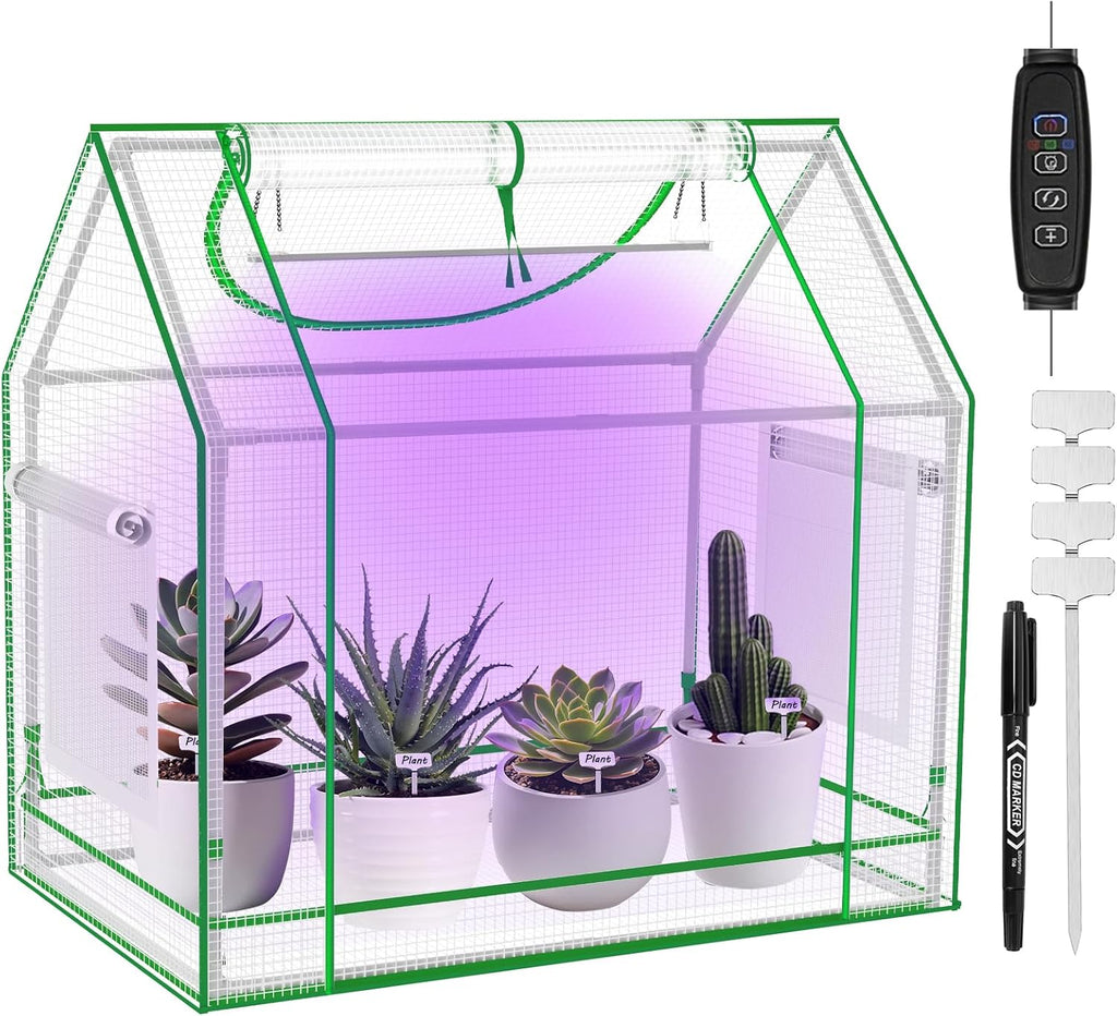 [careforge] mini greenhouse indoor with grow light &, main product view