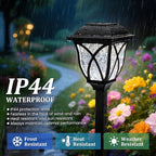 GIGALUMI 6 Pack Solar Lights Outdoor Waterproof, LED Solar Garden Lights, Outdoor Decorations, Garden Decor for Yard, Patio, Landscape, Planter, Walkway (Cold White)