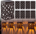 solar fence lights outdoor, 8 pack decorative solar, main product view