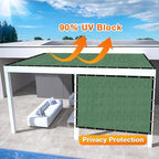 Artpuch Outdoor Pergola Shade Cover 8' X 14' Sun Shade Cloth with Grommets, 90% UV Protection Canopy Patio Privacy Screen (Customized Available) GN107, Green
