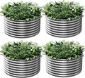 3x3ft round galvanized raised garden bed outdoor, metal, main product view