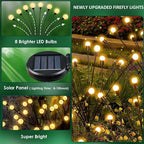 10-Pack Solar Garden Lights, 80 LED Solar Lights Outdoor for Garden Decor, Waterproof Firefly Light Outdoor (Sway by Wind), Swaying Light for Outside Yard Pathway Landscape Decorations (Warm White)