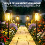 Solar Pathway Lights Outdoor, IP65 Waterproof Solar Powered Garden Lights, Auto On/Off Outdoor Light for Yard Lawn Garden Patio Walkway Driveway Landscape Lighting (10 Pack)