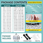 clear tarp heavy duty waterproof 6x6ft clear vinyl on a desk or shelf