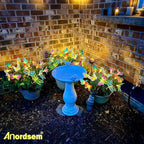 Anordsem Solar Garden Lights Outdoor: 8 Removable Optical Fiber Dragonflies 2 Pack - Waterproof Fun Animal Decoration for Yard Patio Path - Gardening Gifts for Garden Lovers Over 30