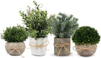 small fake plants in white pulp pot for, main product view