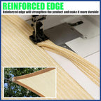 ShadeMart 10' x 10' x 10' Beige Sun Shade Sail Triangle Canopy Fabric Cloth Screen, Water Permeable & UV Resistant, Heavy Duty, Carport Patio Outdoor - (We Customize Size)