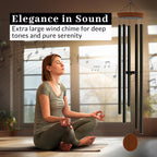 extra large 60" wind chimes - unique outdoor shown in use