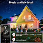 100FT Permanent Outdoor Lights for House Waterproof, IP67 LED Eave Lights with App/Remote Control, Outdoor Permanent led Lighting for House Roof Decor,Christmas,Party,All Holiday and Daily