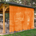 SpaceDresser Waterproof Outdoor Sheer Curtains for Patio - 2 Panels Rod Pocket Indoor Voile Sheer Curtain for Living Room,100W x 96L inch, Orange