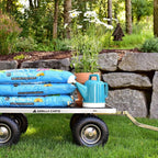 gorilla carts steel utility garden cart, 1000 lb. shown in use