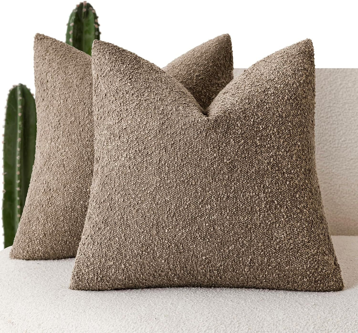 foindtower decorative textured boucle throw pillow covers 26x26, main product view