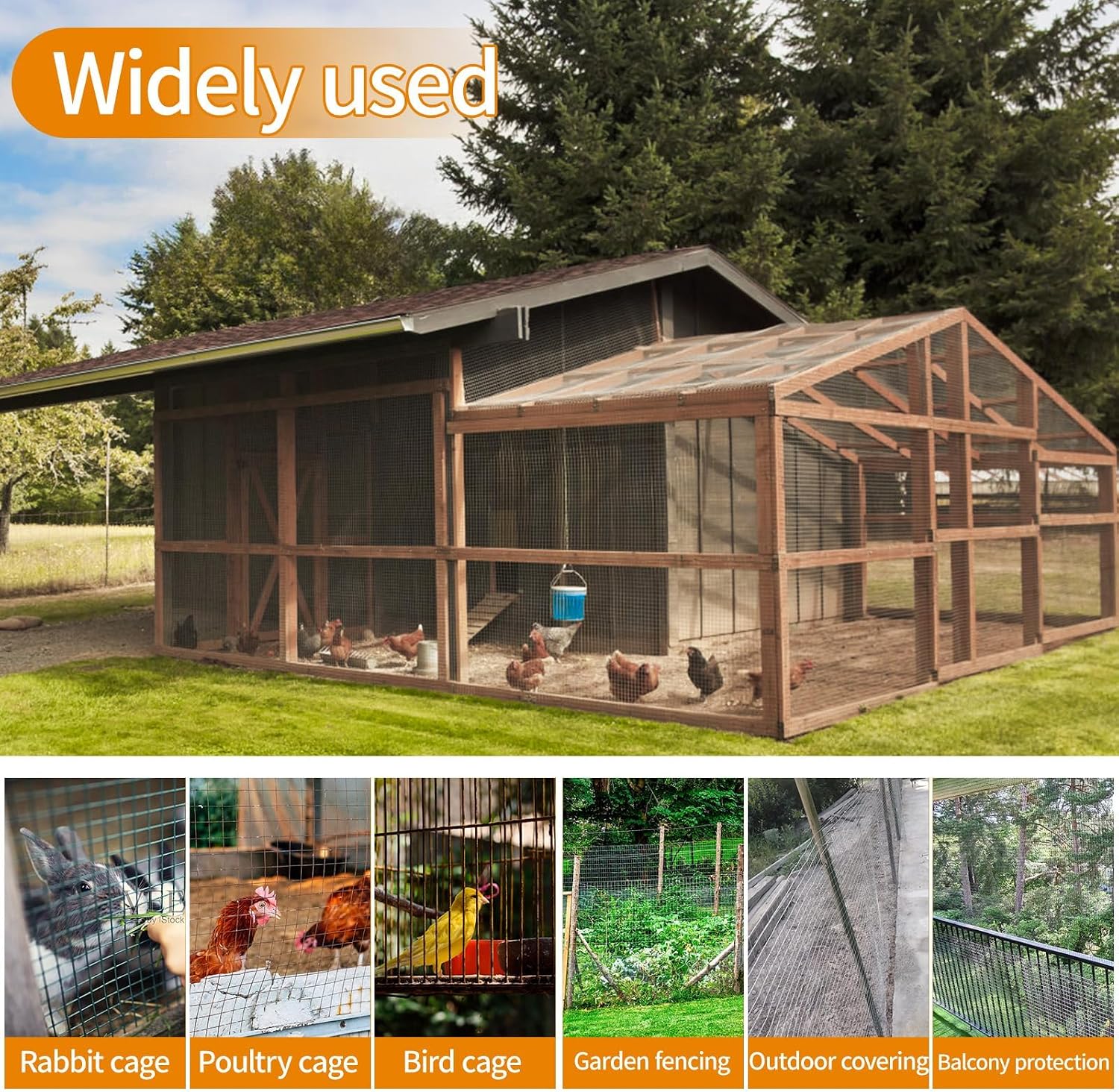 Gartist 1/2inch 16"x50' Chicken Wire Fencing Roll, Galvanized Hardware Cloth, 19Ga Hot-Dip Welded Preventing Snakes, Raccoons and Foxes