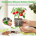 MIXC Thickened Clear Nursery Pots with Silicone Base for Easy Transplant 24 Packs 5/4/3.5 Inch, Variety Pack Plant Pot Reusable Seedling Pots for Vegetable Propagation, Root Cutting, Seed Starting