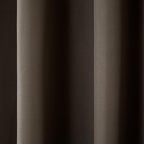 TOWN & COUNTRY ΒASICS Cabana Solid Heavyweight Indoor Outdoor Curtains, Light Filtering Opacity with Grommet Top, Water Repellent, 2-Pack Set, 54"x84", Chocolate