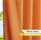 NICETOWN Decorations Outdoor Curtains for Patio Waterproof, Rustproof Grommet Privacy Canvas Outdoor Blinds Cold Insulation for Gazebo/Porch, W55 x L84, Orange, 2 Panels