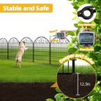 colrasn 10 panels no dig decorative garden dog showing dimensions