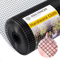 16in x 10ft Black Hardware Cloth 1/2 inch 19Ga PVC Coated Mesh | Vinyl Coated Fence, Welded Metal Chicken Wire Fencing Roll, Garden Plant Fencing, for Chicken Coop and Home Improvement