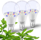 Led Grow Light Bulbs for Indoor Plants Full Spectrum E26 A19 | Grow LED Lamp 10W with Balanced 5000K Red Blue for Seeds Greens Laboratory,School,Greenhouse, Indore Garden, Hydroponic,3Pack