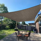 SUNLAX Sun Shade Sail 8' x 10' Brown Rectangle Canopy Sail Shade Cover UV Block Permeable Sunshade Outdoor for Patio Backyard (We Make Custom Size)