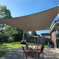 SUNLAX Sun Shade Sail 11' x 11' Brown Rectangle Canopy Sail Shade Cover UV Block Permeable Sunshade Outdoor for Patio Backyard Deck Pergola (We Make Custom Size)