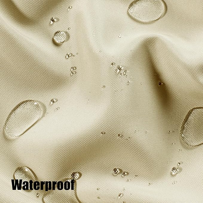 BONZER Outdoor Waterproof Curtains for Patio Privacy Grommet Light Filtering Outside Curtains for Gazebo, Porch, Pergola, Pavilion, 1 Panel, 84W x 120L inch, Cream