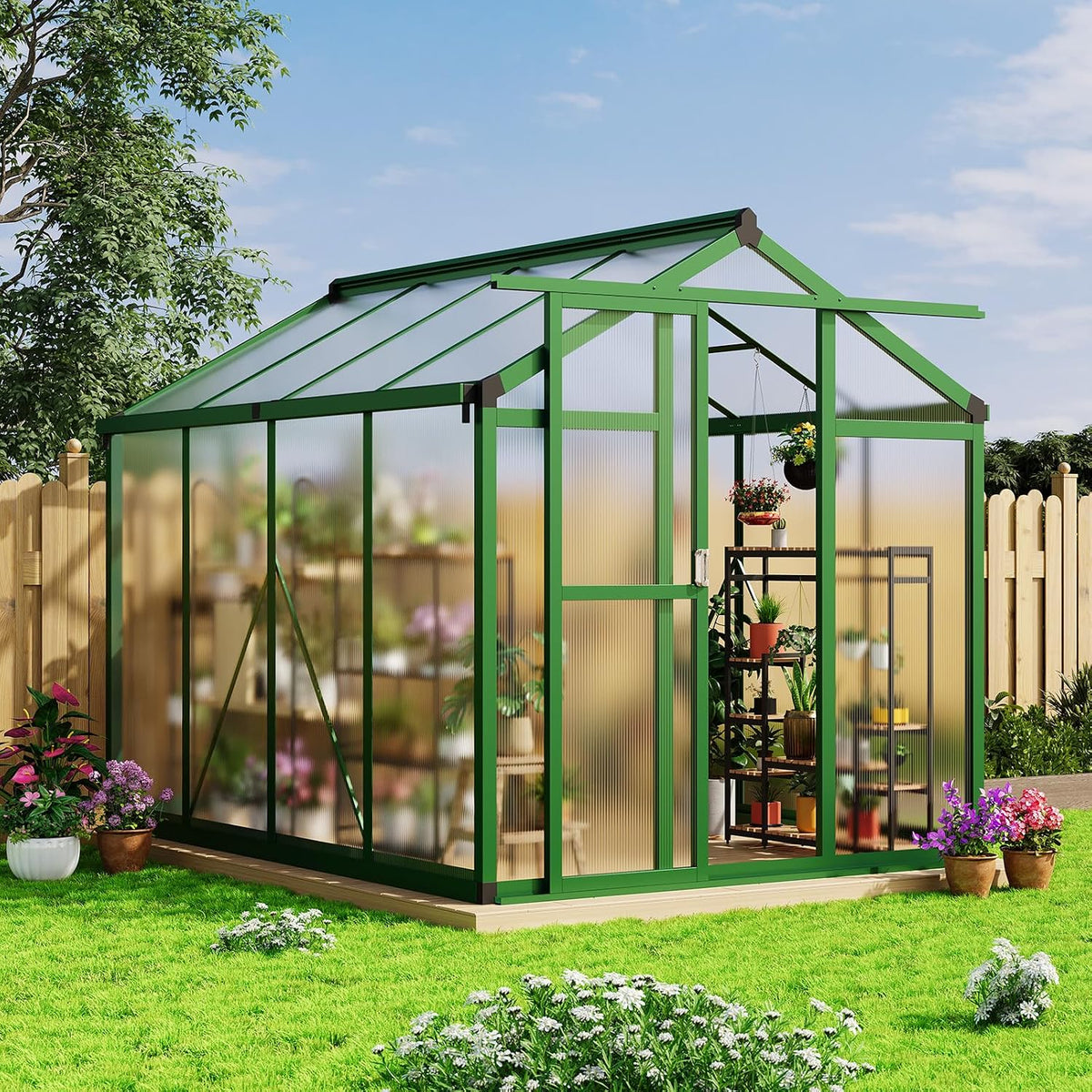 6x8 ft greenhouse - large aluminum greenhouses for, main product view