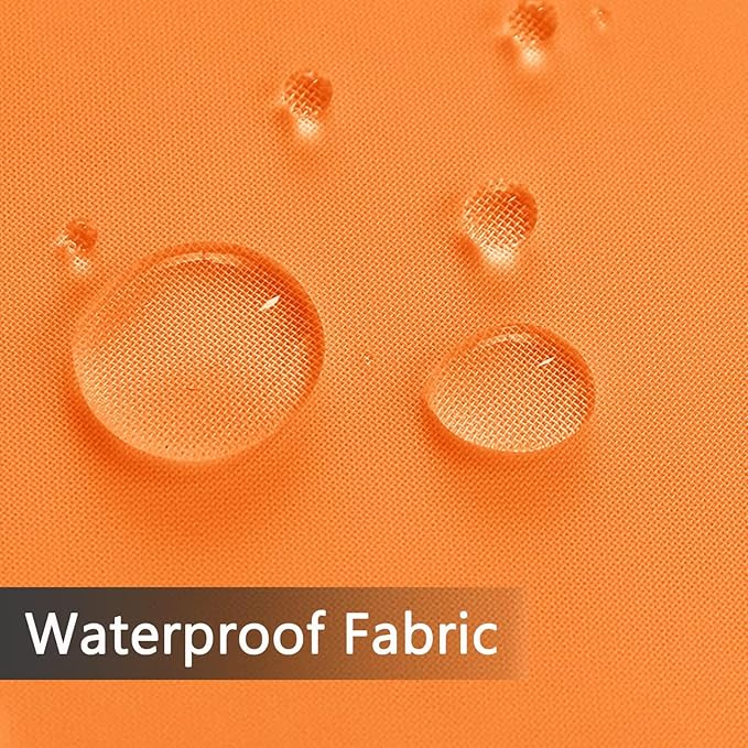SpaceDresser Waterproof Outdoor Sheer Curtains for Patio - 2 Panels Rod Pocket Indoor Voile Sheer Curtain for Living Room,52W x 108L inch, Orange