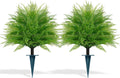 artificial 2 pack fern topiary trees with ground, main product view