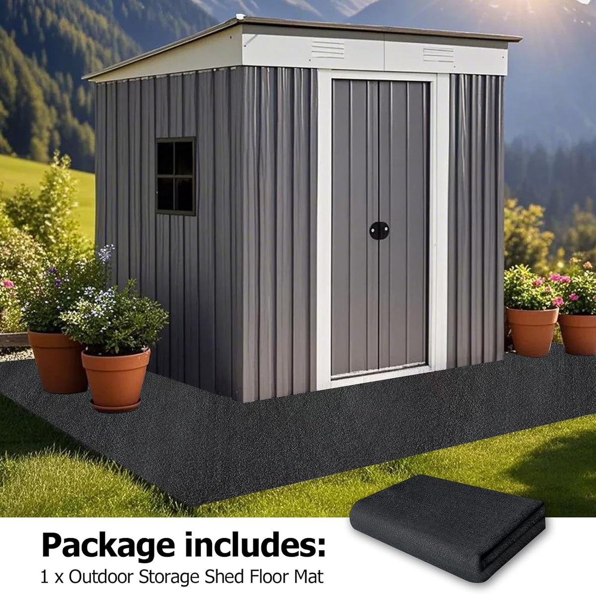 6x8.2ft outdoor storage shed floor mat, tent carpet showing dimensions